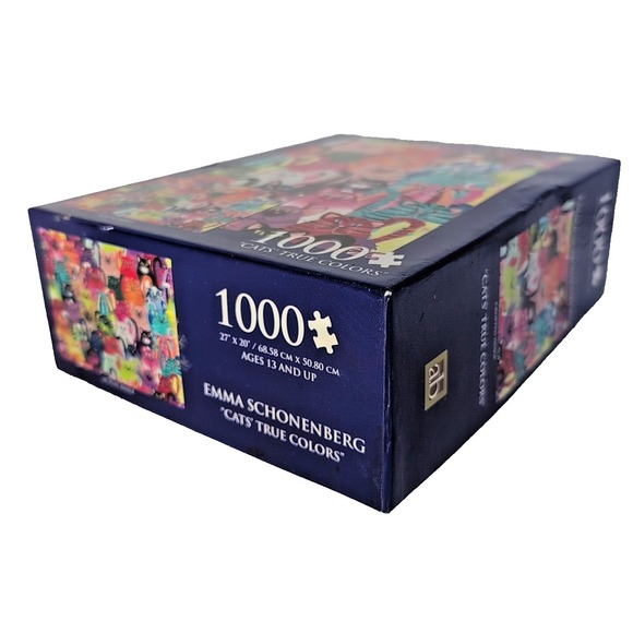 Emma‎ Schonenberg Cats True Colors 1000 Piece Jigsaw Complete Puzzle - Rare - Picture 6 of 6
